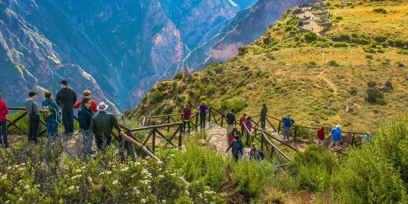 Visitors at the canyon viewpoint